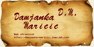 Damjanka Maričić vizit kartica